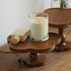 Holz Blume-förmiges Tablett Dekorative Kerzenhalterplatte Rustikaler Tischplatten Schmuckorganisator Bauernhaus Servieren