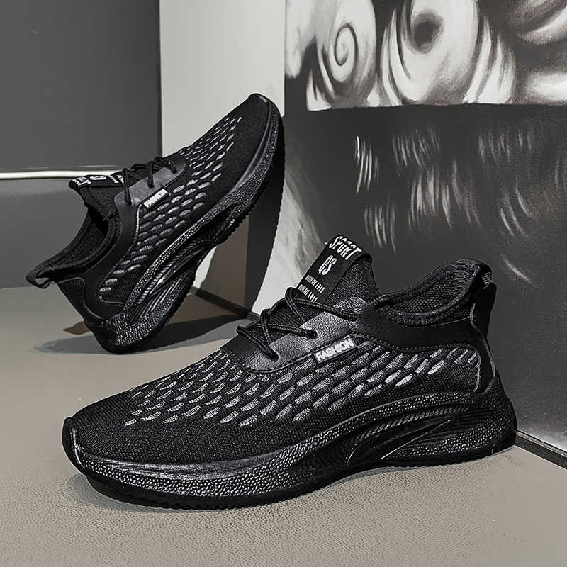 Fashion Demi-season Thick Bottom Trainers For Mens Woven Casual Shoes Men Sneakers Men's Luxury Sports Shouse Type Shooes Sepatu