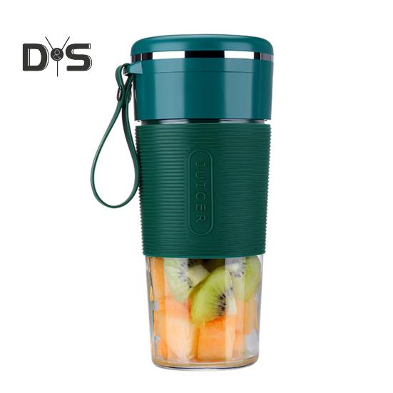 

Беспроводной портативный блендер-соковыжималка для фруктов с 6 острыми лезвиями, не содержит бисфенол-А, легко моется, перезаряжаемый электрический миксер-блендер A зелёный