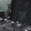 Black Portable Lantern Stand Aluminum Alloy Folding Lantern Stand Durable Light Stand  Outdoor Use