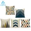 Decorative Throw Pillows Case Geometric Mountain Animals Deer Elephant Polyester Sofa Cushion Cover For Living Room