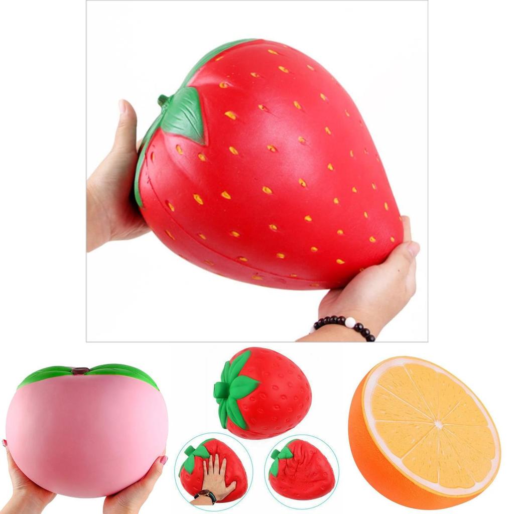 Jumbo Super Giant Soft Squishy Watermelon Orange Strawberry Peach Slow Rising Squeeze Toy