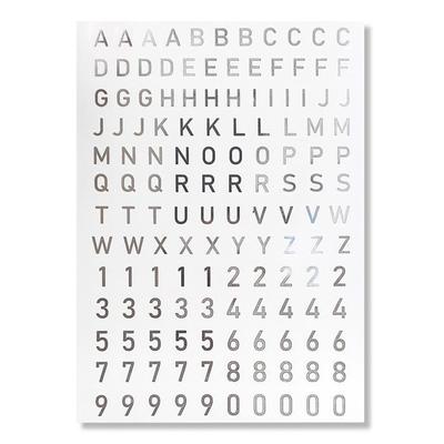 Silver Transparent Number and Alphabet Stickers 137 Pieces