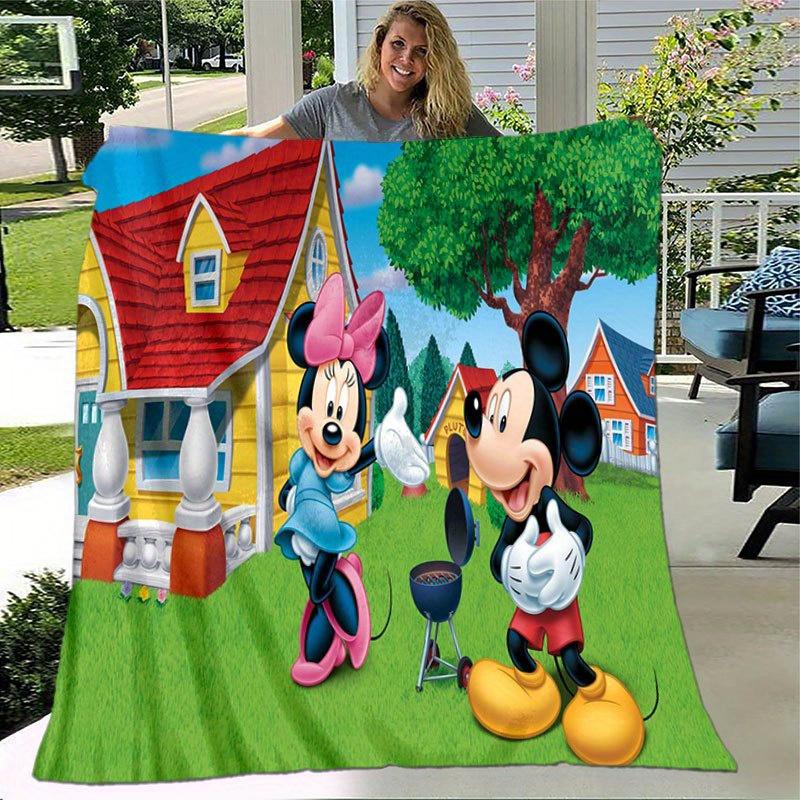 Mickey & Minnie Decke Weiche, Warme Flanell-Kuscheldecke für das Sofa, Weiche Warme Bettwäsche-Tagesdecke, Einzigartige Geschenkidee.