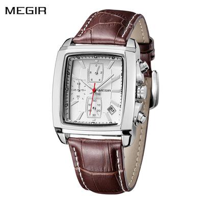 Casual Watches Fashion Men Quartz Wristwatches Leather Strap Waterproof Luminous Man Watch Chronograph 2028