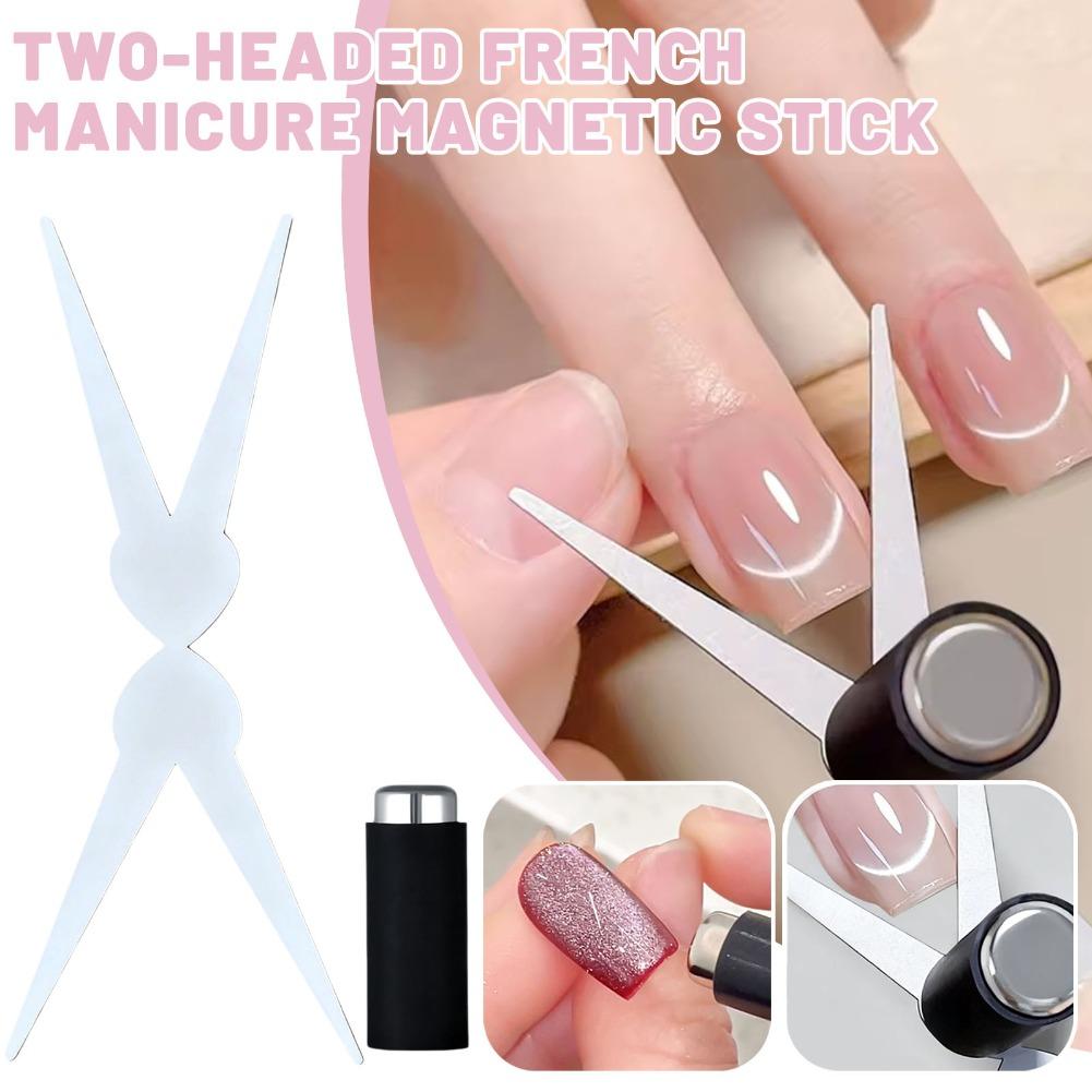 Cat Eye Nail Magnet Heart & Ingot Shaping Nail Magnet Flexible Iron Wire Cat Eye Nail Tool For 3D Designs Pcs Set Manicure Tool