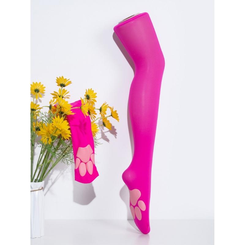 Cat Paw Thigh High Socks Cute Soft Over Knee Stockings Kitten Claw Pad Socks Pink Cat Paw Long Boot Socks Women Girls