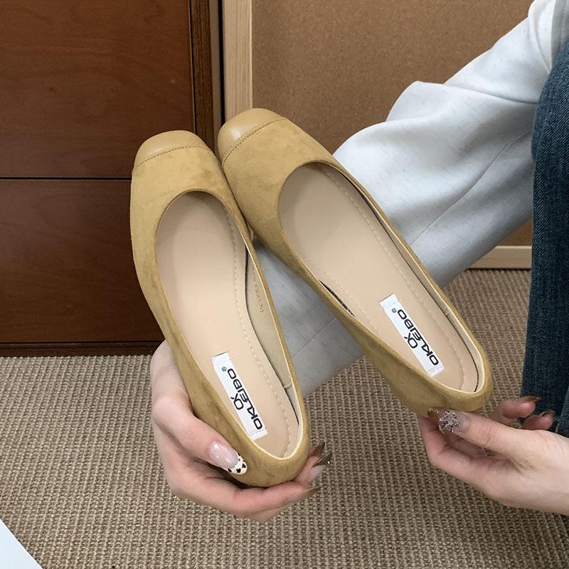 Fashion Fashion Shallow Women Flats With Shoes Round Toe Casual Female With Height Increasing Footwear Ladies Slip On Shoes