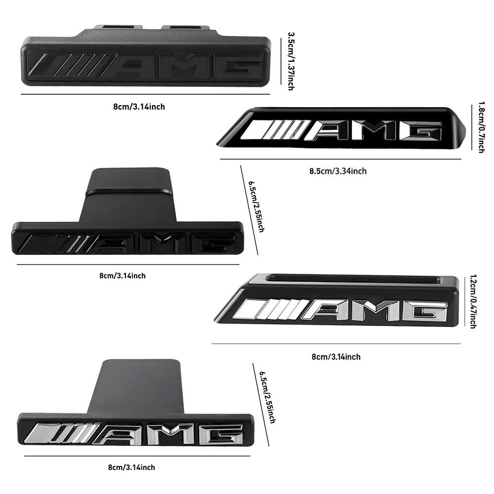 3D ABS Car Styling Front Grille Emblem Sticker Decoration Badge Auto Accessories for Mercedes Benz AMG W222 W204 W212 W176 W108