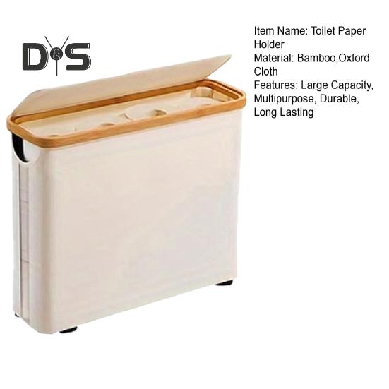 Toilettenpapier-Aufbewahrungskorb mit Deckel, großes Fassungsvermögen, atmungsaktiv, leicht zu reinigen, zusammenklappbares Design, Toilettenpapierhalter, Spender, Aufbewahrungs-Organizer
