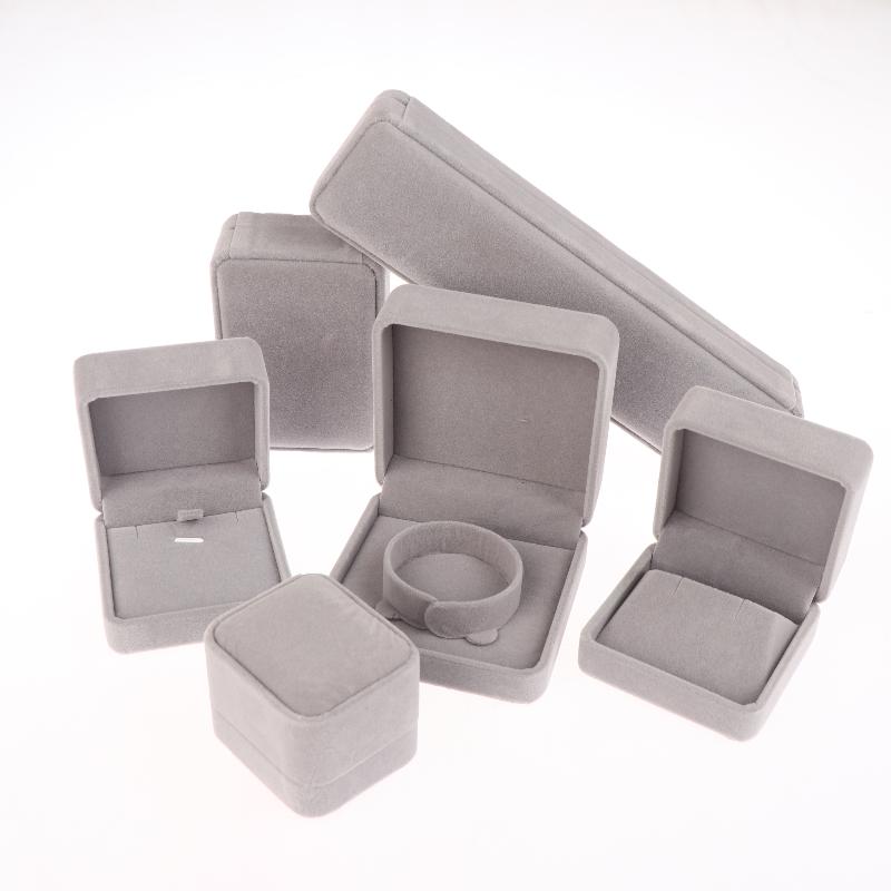 Velvet Jewelry Box Rings Necklaces Earrings Pendants Storage Box For Women Jewelry Packaging