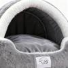 Winter Cat Warming And Sleeping Cave with Removable Pad Cold-Resistant Cat Calming Bed for Bedroom Patio Balcony