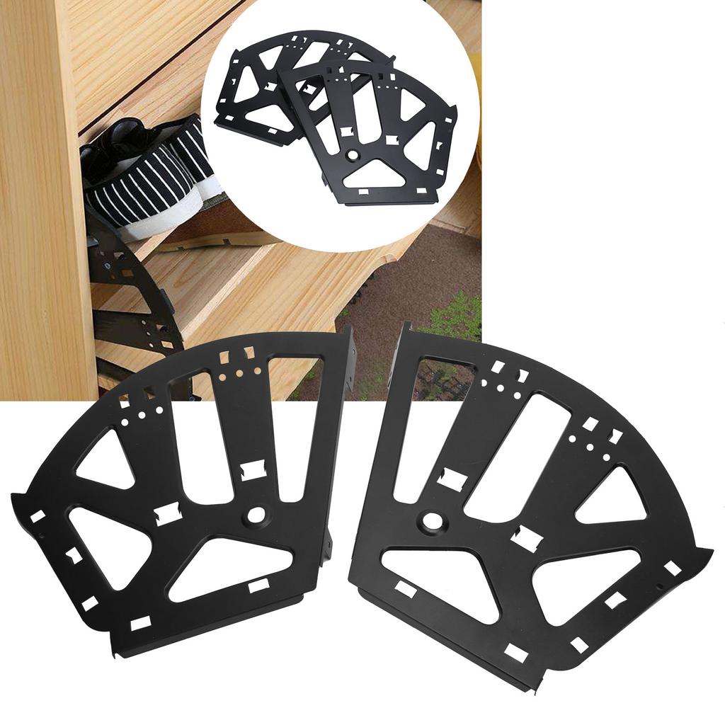Shoes Cabinet Hinge Cold Rolled Steel 3-Layers Shoe Drawer Flip Rack Accessory Black