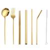 Portable 316 Stainless Steel Travel Cutlery and Straw Set