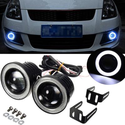 Motorcycle Led COB Headlight Fog Light Ring Car DRL Daytime Running LightZN