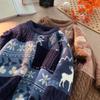 Men's Retro Patchwork Winter Knit Jacket - Stylish, Warm, and Thickened Base Layer