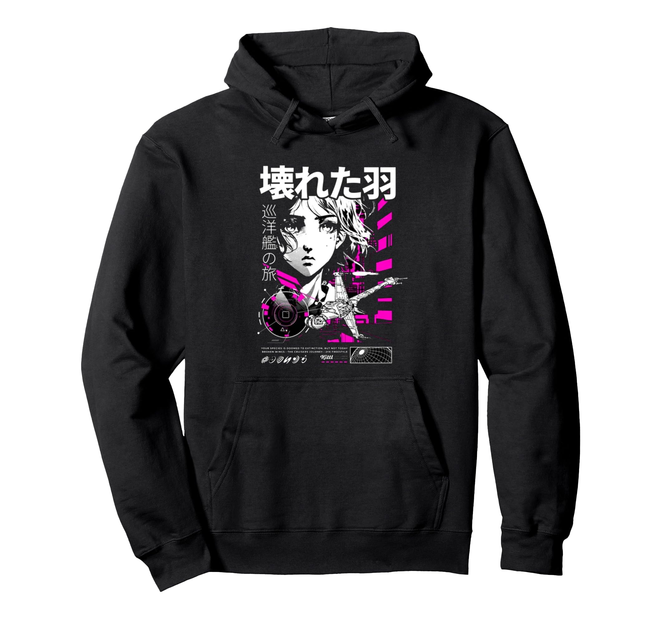 Japanese anime cute fox hoodie Manga, merchandise, design, men s, women s, kids  чёрный