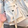 Women's Winter Parka Coat Large Fur Collar Fashion Versatile Fleece Lined All-In-One Warm Jacket Thick Outerwear