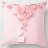 Pink Cute Love Printing Square Pillowcase, Home Decoration, Car Sofa Cushion Cover (45cm * 45cm)