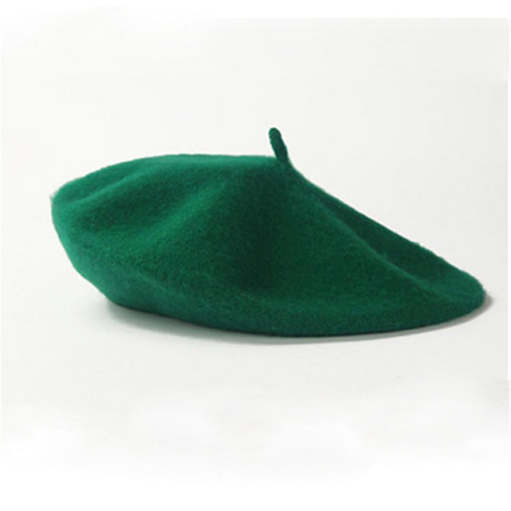 Women Wool Berets French Artist Style Spring Autumn Beanie Hat Retro Plain Beret Solid All Matched Caps Elegant Lady Street Caps
