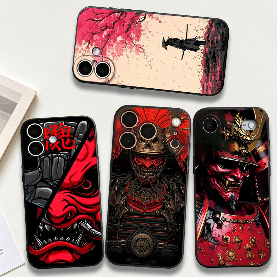 Case for Apple iPhone 17 18 Pro Max 14 12 11 18 XS XR Air 15 Plus 13 Mini 16 7 8 17e 16e Phone Cover Cartoon Sakura Warrior