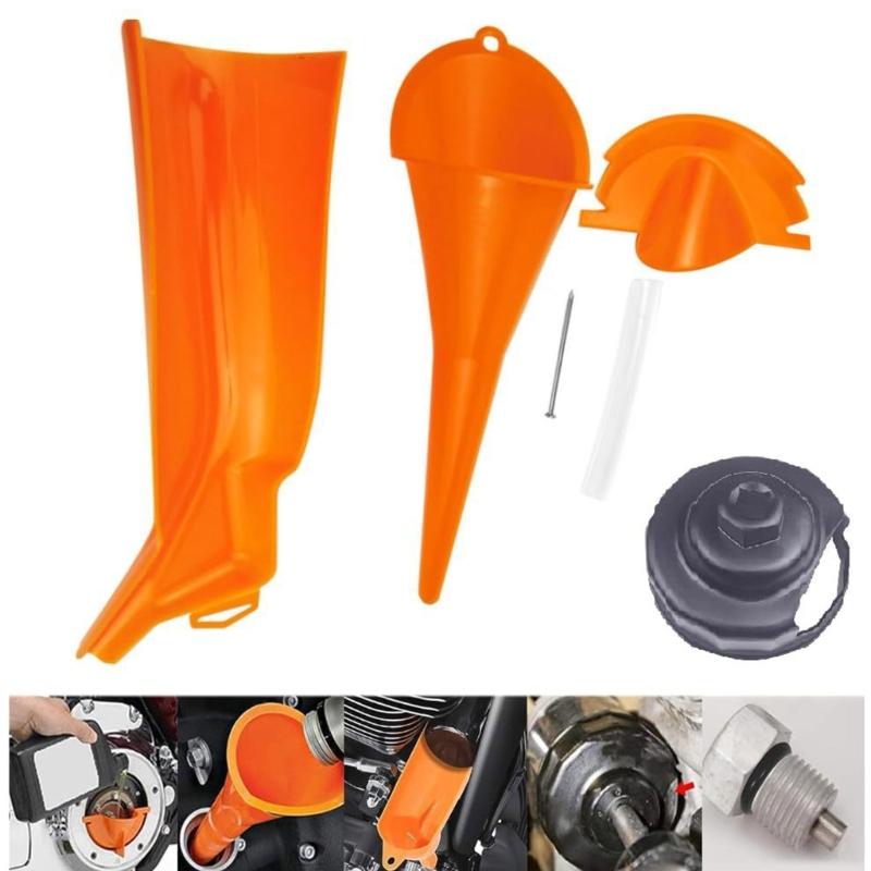 Crankcase Fill Funnel Primary Case Oil Fill Drip Frees Oil Filter Funnel, Oil Filter Wrench and Primary Drain Plug Set