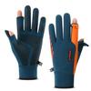 Men's cycling gloves, velvet inner, warm and cold-proof outdoor sports cycling flip, windproof and non-slip gloves