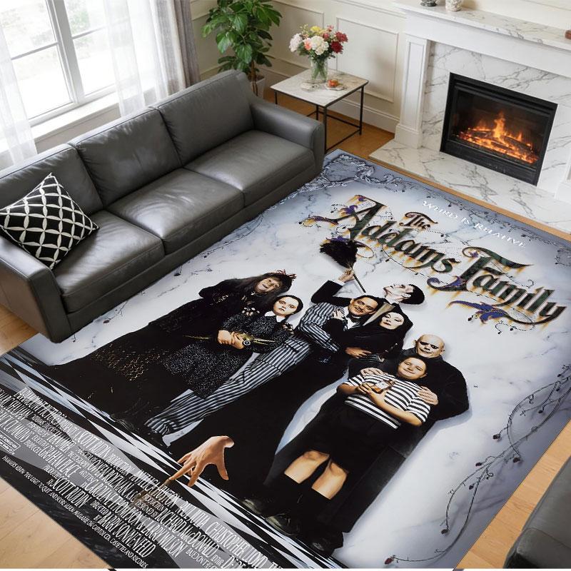 Crystal Velvet Rug Soft Non Slip Indoor Floor Mat Home DecorThe Addams Family