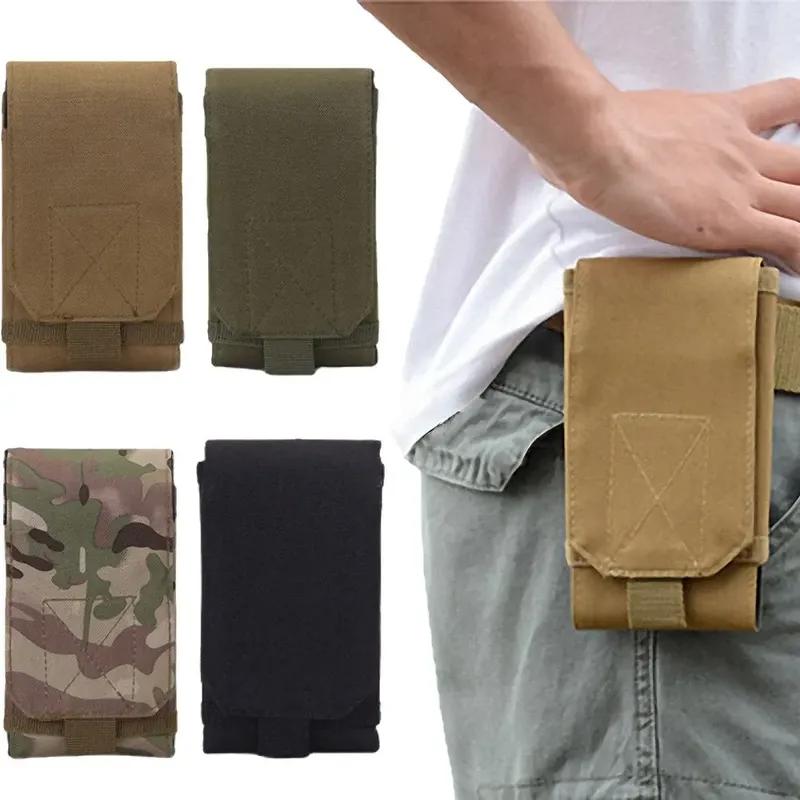 1 Pezzo Borsa Camouflage da Esterno Porta Telefono Tattico Militare Cintura Sportiva da Vita Custodia Impermeabile Nylon EDC Sport Caccia Borse Camo