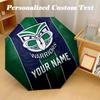 Wigan Warriors Automatic 8‑ribs Umbrella, Custom Name Text Personalized Folding Umbrella Rain Sun Gift