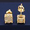 Hip Hop Rock VVS1 D color Real GRA Moissanite Stud Earrings 925 Sterling Silver Screw Ear Stud Fine Jewelry Diamonds Pass Test