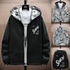 NEW Strewear Printed Fashion Reversible Male God Jacket Men Thin Hooded Jackets Windbreakers Clothing Plus Size