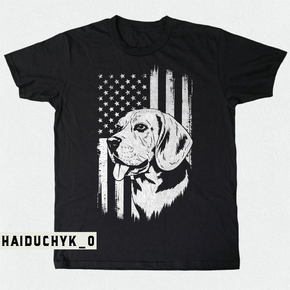 Beagle Flag T-Shirt Dog Dad Dog Mom Shepard Dad Mom Unisex T-shirt Size S-3XL Unisex T-Shirt S