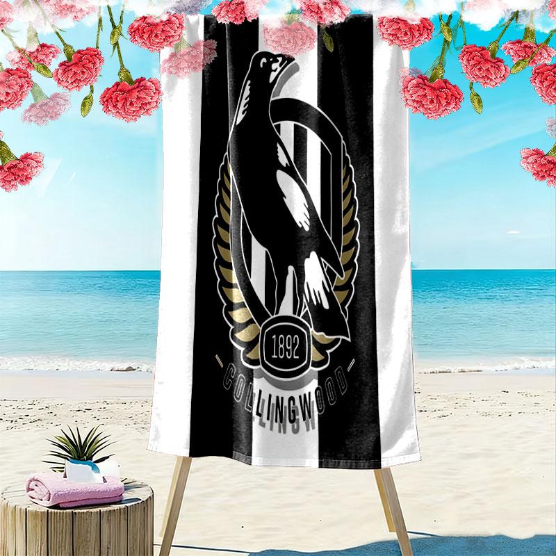 Magpies Roar Print Beach Towel, Large Soft Quick Dry Towel for Beach Camping Swimming