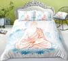 Buddha Creative Printing Bedding Set Personalized Design Quilt Cover and Pillowcase Full-size Microfiber Comfortable Home Decoration