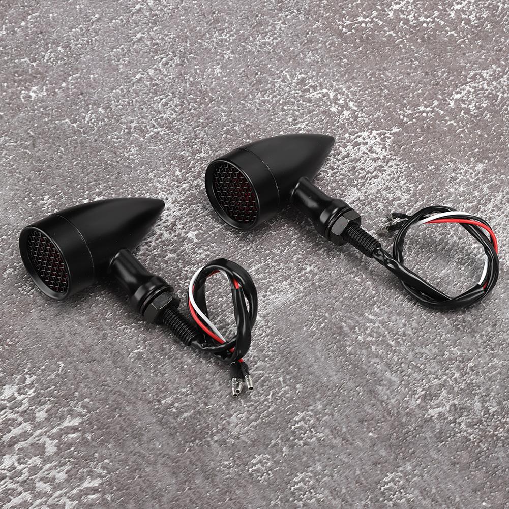 Motorcycle Retro Style Bullet LED Turn Signal Indicator Lamp Fit for Honda
