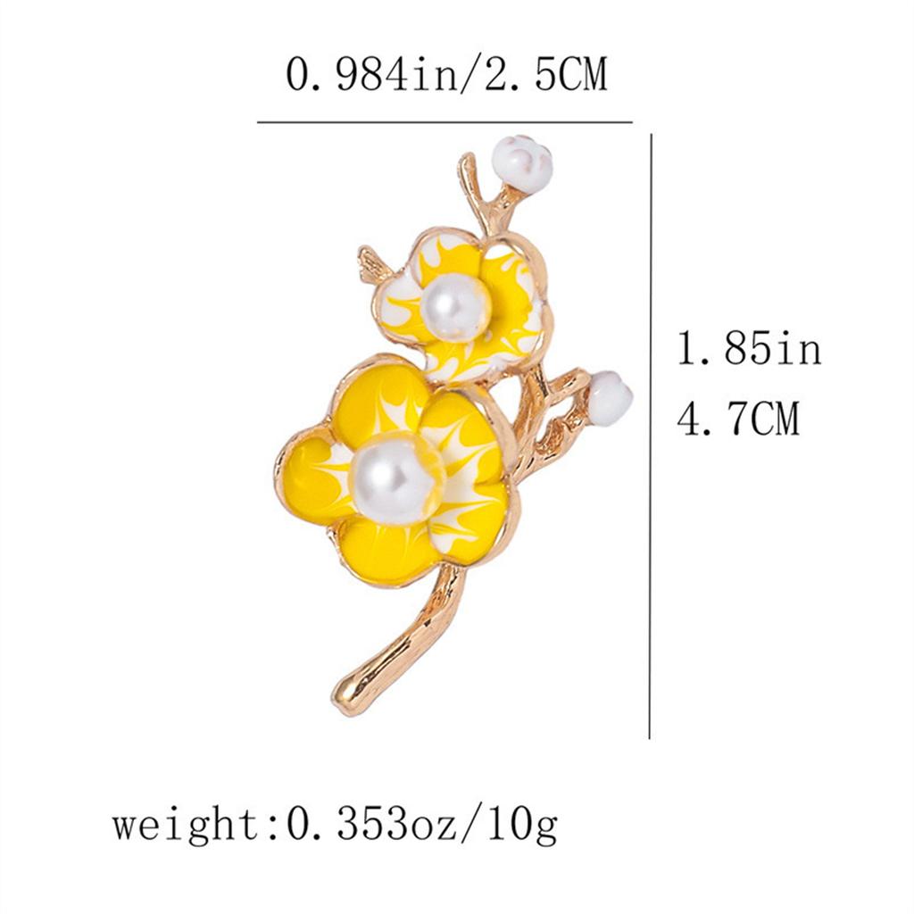 1Pc Elegant Romantic Plum Blossom Brooch Exquisite Retro Pin Trendy Art Jewelry Accessories Party Birthday Festival Gift Unique