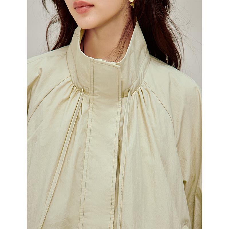 INMAN 2026 Spring Drawstring Stand Collar Jacket