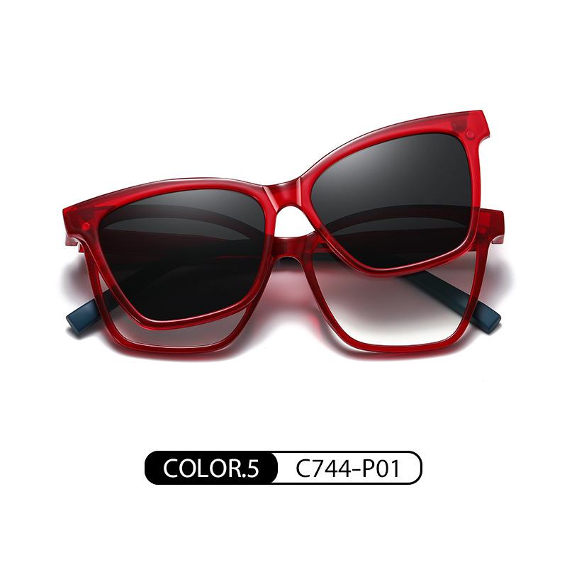 New European and American Magnetic Eyeglass Frames for Myopia CG7704Dual-purpose mirror TR90Ultra-light fashionable polarized sunglasses for drivers