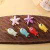 Handmade Ceramic Necklace Pendant, Star Fish Flower Charms with Golden Plated Findings, Ocean Theme Charms for DIY Earring Bracelet Jewelry Making