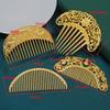 Chinese Hairpin Retro Hair Comb Hanfu Dish Hairpin Hair Ornament Hollow Carved Hair Comb Exquisite Hair Accessories Gifts