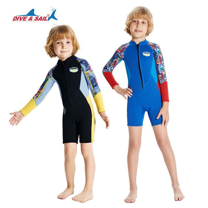 DIVESAIL Kinder 2,5mm Vollneoprenanzug Schnorcheln Surfen Tauchen Wärme Schutz Outdoor Wassersport