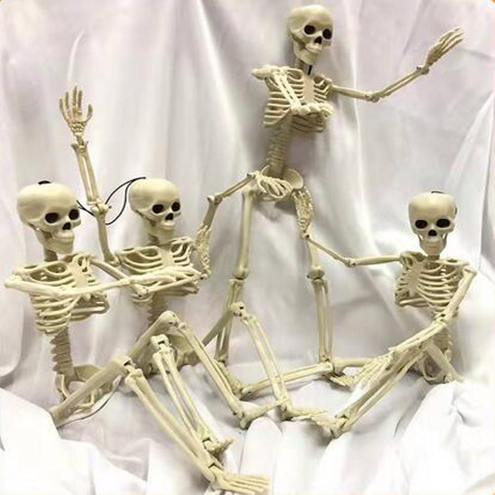 2Pcs Halloween Skeletons Decorations Full Body Posable Joints 16'' Skeletons