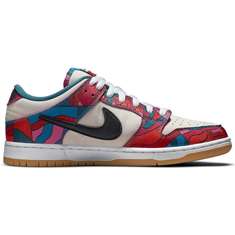 Nike Parra X Dunk Low Pro SB Abstract Art Unisex Sneakers Multi-Color Fire-Pink Gym-Red DH7695-600