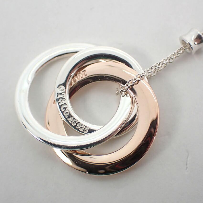 [Pre-owned] TIFFANY 925/Metal 1837 Interlocking Circle Necklace/j9-11