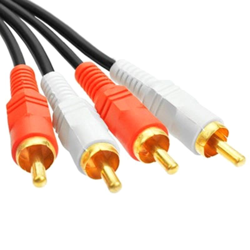 2RCA Male To 2 RCA Male Connector Music Stereo Adapter Cable Audio AUX Line for TV Sound Speakers Laptop Amplifier