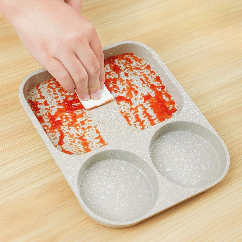 Poêle à Hamburger 3 en 1, poêle à œufs frits, poêle antiadhésive en pierre médicale, poêle à œufs frits, poêle de petit déjeuner