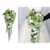 Delicate LimeGreen Rose Display Bouquets Artificial Flower Decorations Bride and Bridesmaids Long Bouquets for Wedding