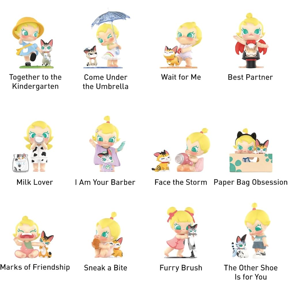 Pop Mart Baby Molly & Baby Tabby Series Blind Box Figure 1 Piece PVC Toy Collectible Original Character