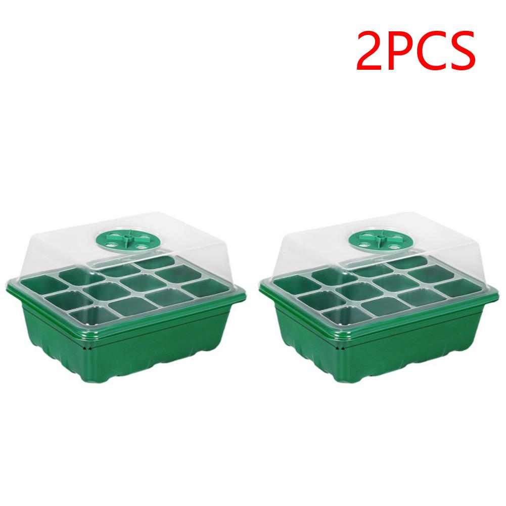 12 Holes Seed Starting Tray with Humidity Dome Plant Germination Starter Tray Succulent Propagation Tray for Succulent Plant